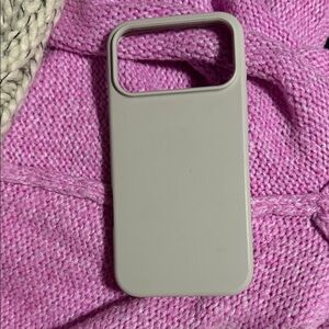 Neutral Light Gray Silicone 17 pro max Phone Case - Slim Protective Cover